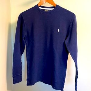 Men’a Waffle Knit Thermal Pajama Shirt